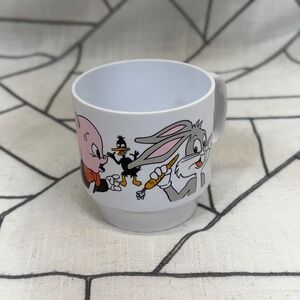 Lexington Looney Tunes Mug OS White Vintage Bugs Bunny Daffy Duck Plastic Cup